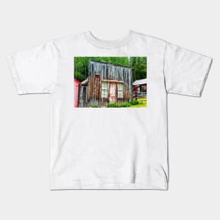 Colorado Ghost Town Cabin with the Pink Door Kids T-Shirt